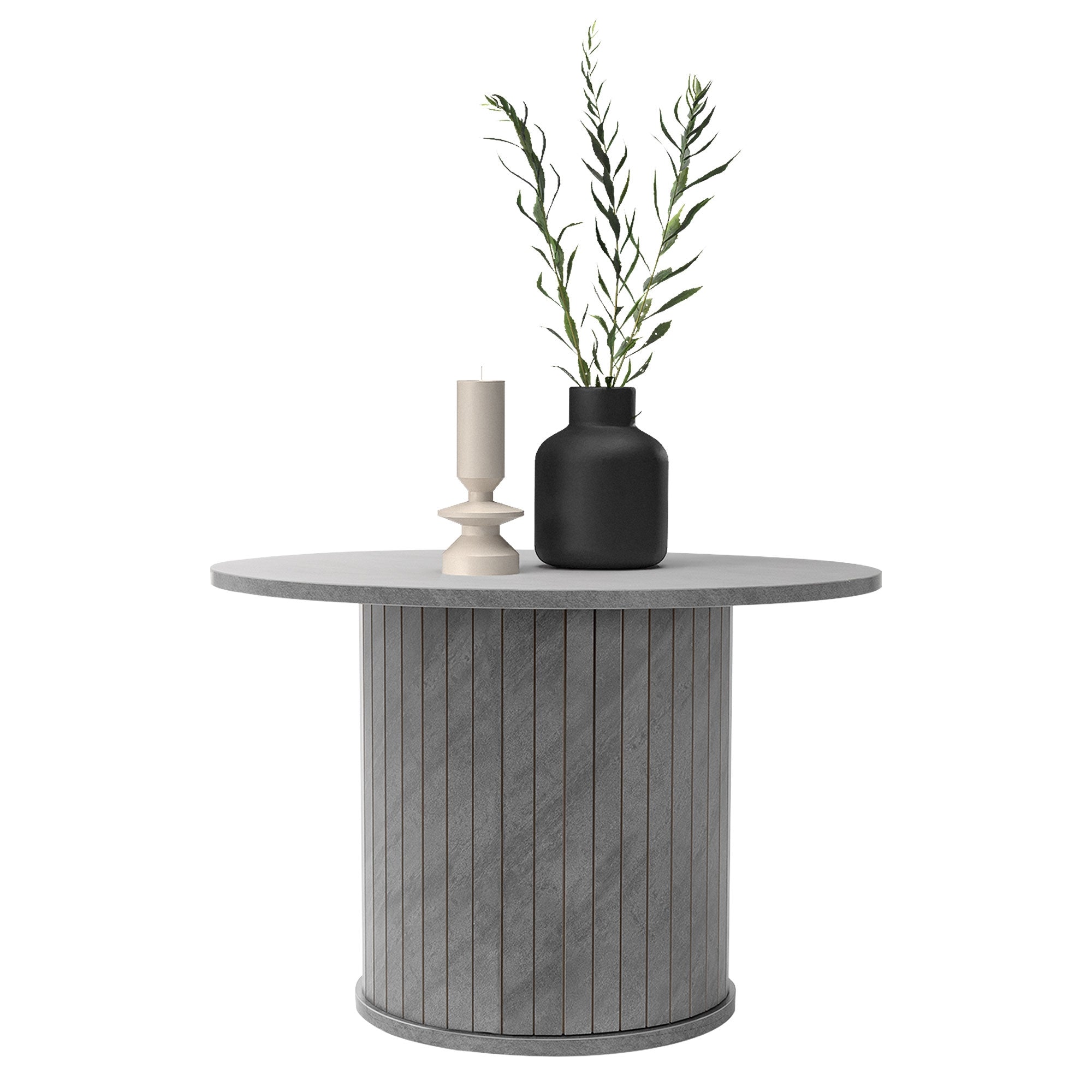 ECD Germany Möbel Table basse ronde Ø60 gris béton