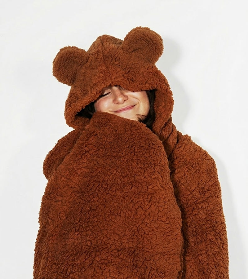L'avant gardiste Cocooning plaid oreilles d'ours doux chaud