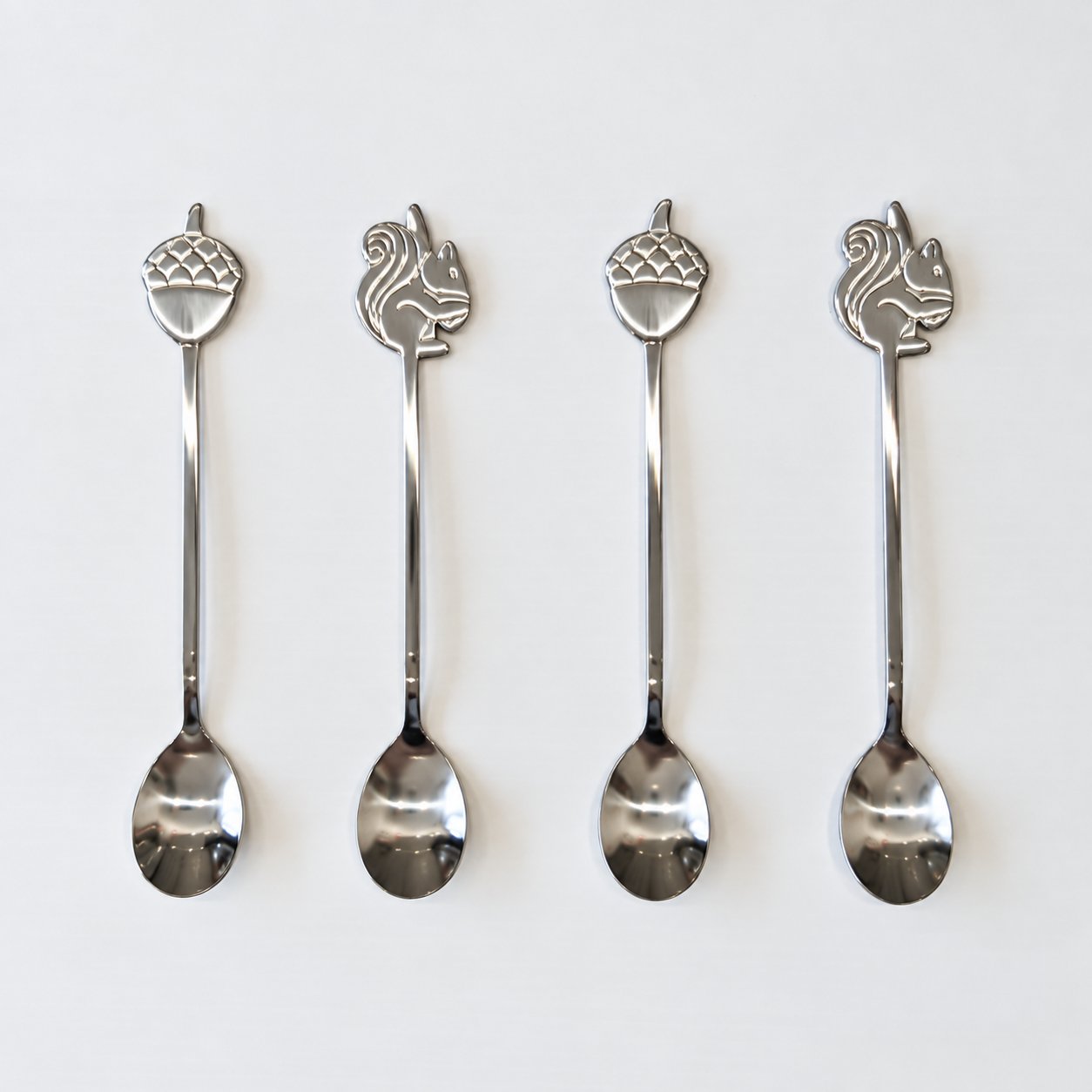 Cook Keen cuillères inox écureuil lot de 4 argent