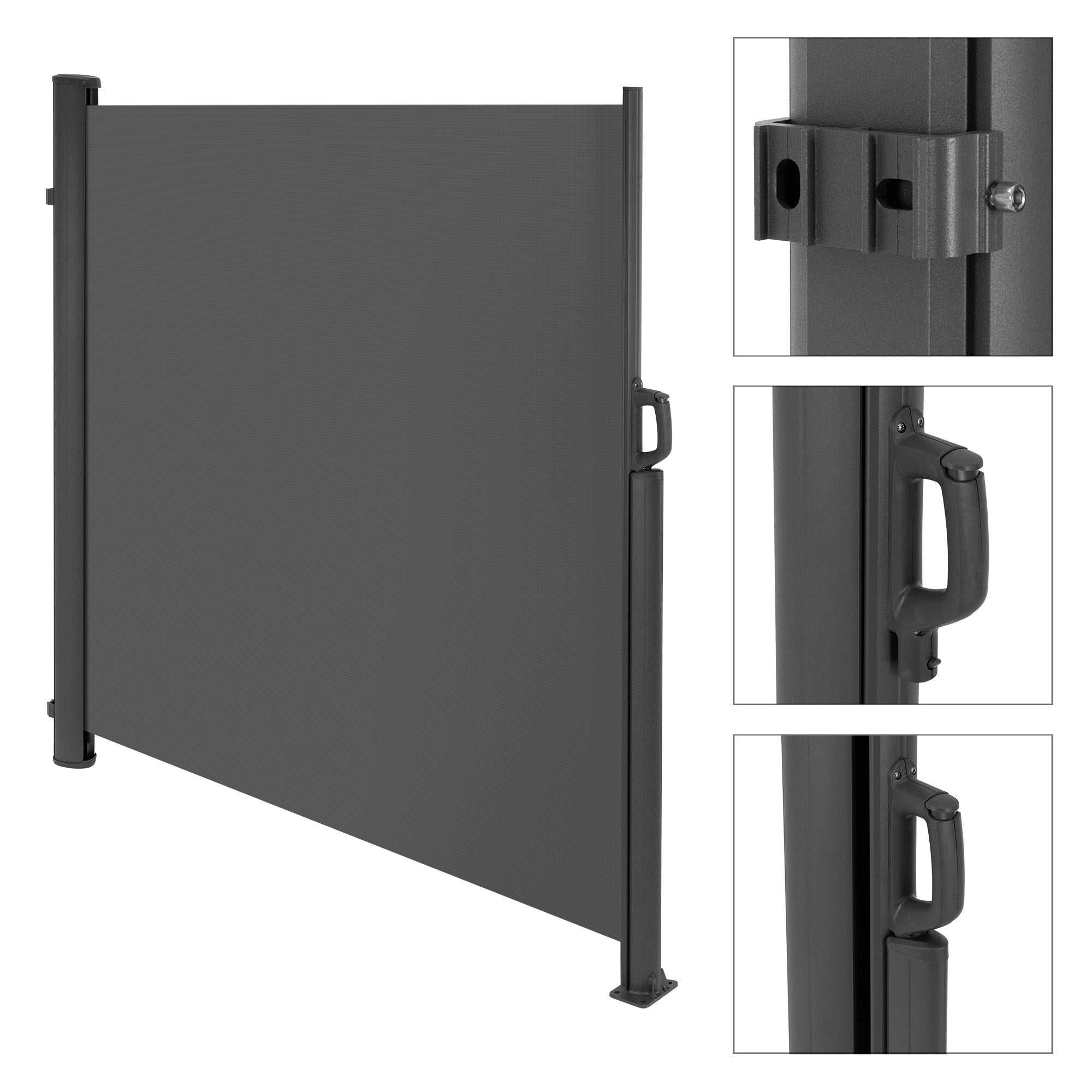 ECD Garten Brise-Vue Rétractable 160x300 cm Anthracite