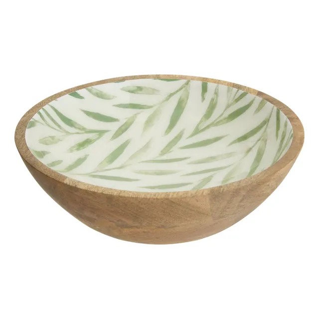 Stokomani Maison saladier Inaya bois 25cm olive