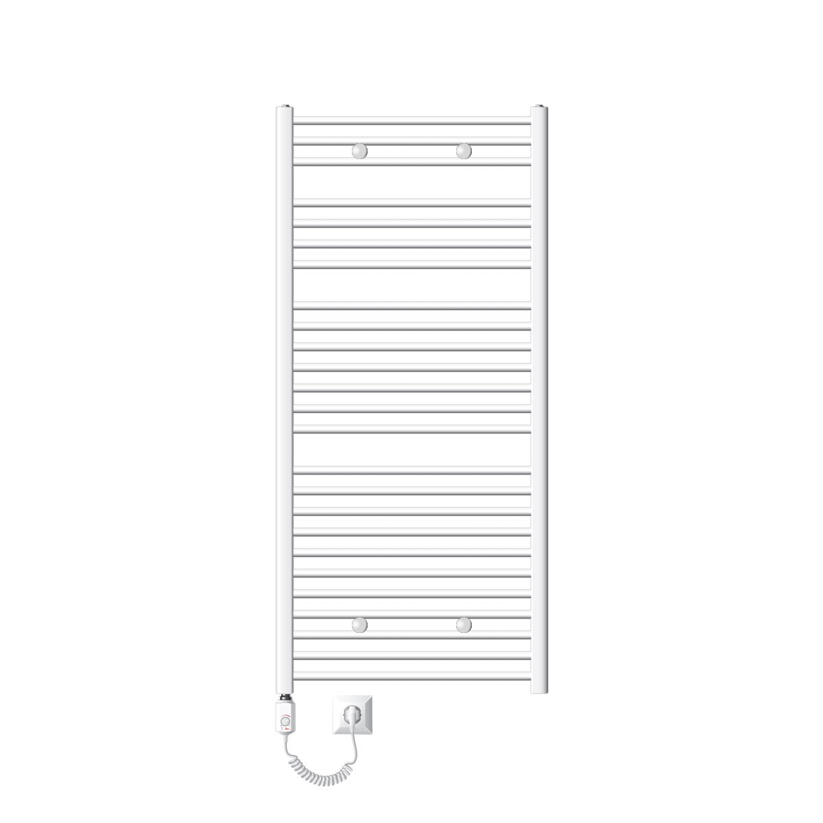 ECD Germany LuxeBath sèche-serviettes électrique blanc 75x150 cm 900W