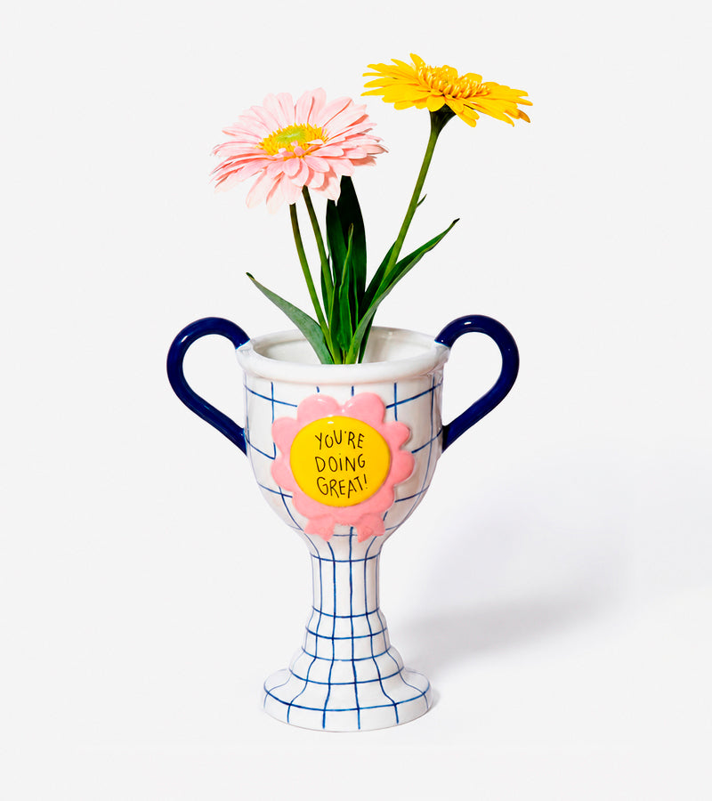 L'avant gardiste Vase trophée You're doing great fleurs salon