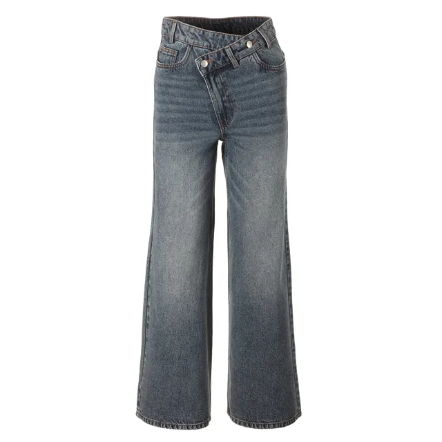 Stokomani Mode jean fermeture croisée bleu foncé taille 34