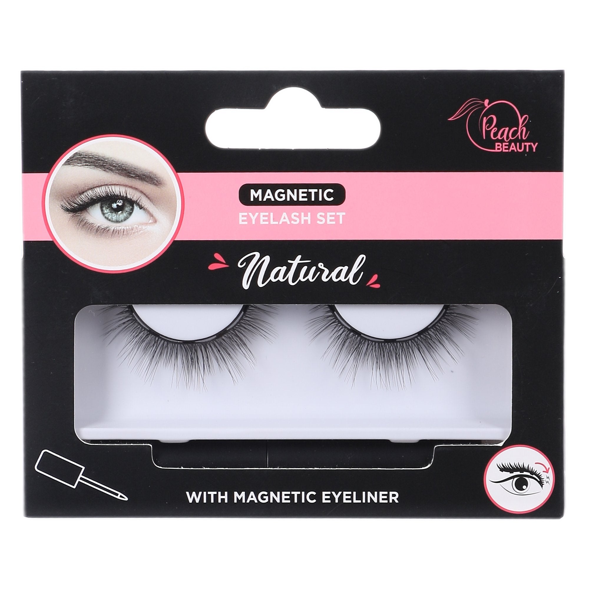 Kit 2 faux-cils magnétique avec eyeliner magnétique réutilisable
