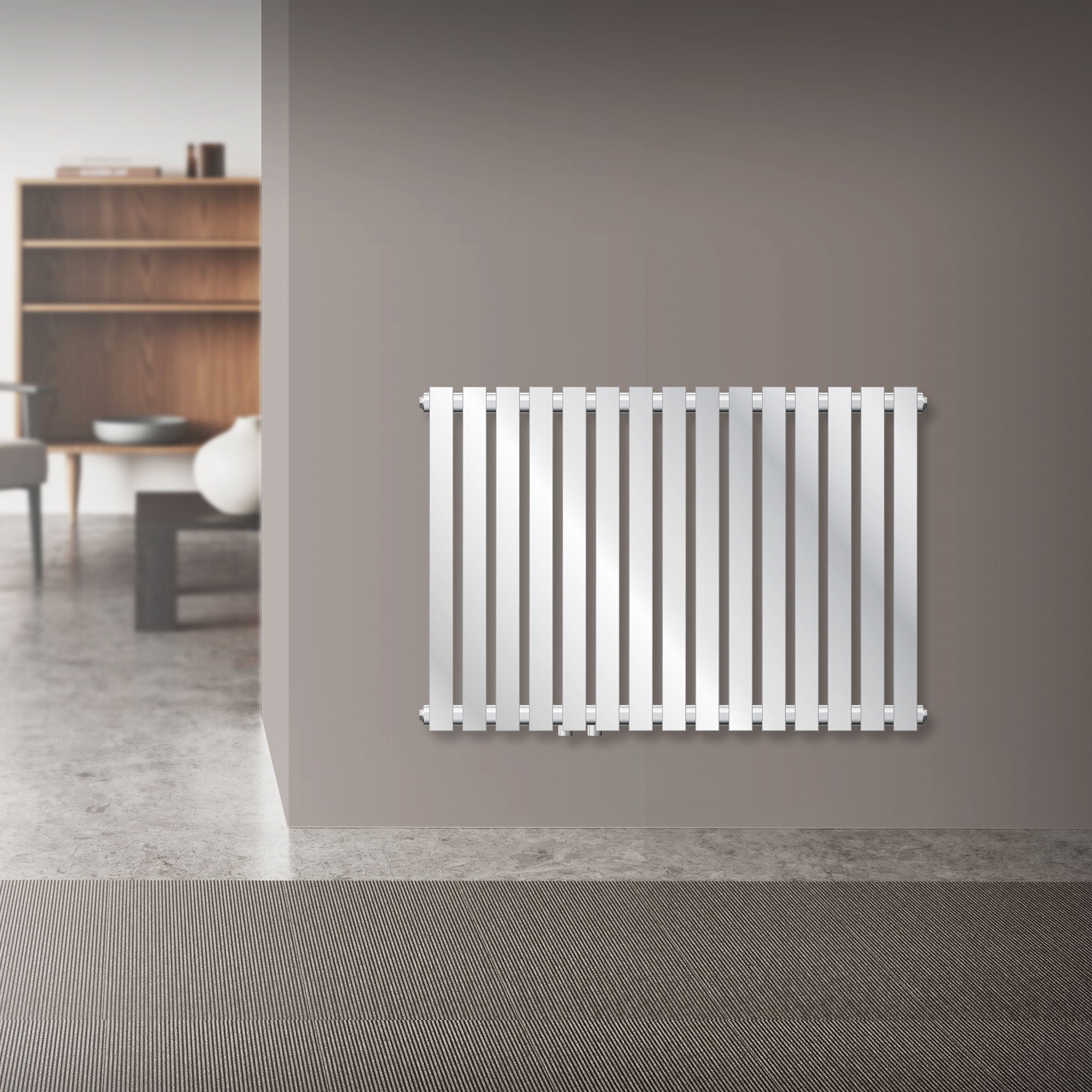 ECD Germany LuxeBath radiateur horizontal chrome 870x600 mm
