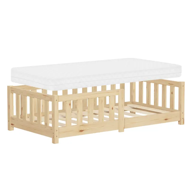 ECD Germany Kinder ML-Design lit enfant pin 70x140 cm avec matelas 10 cm