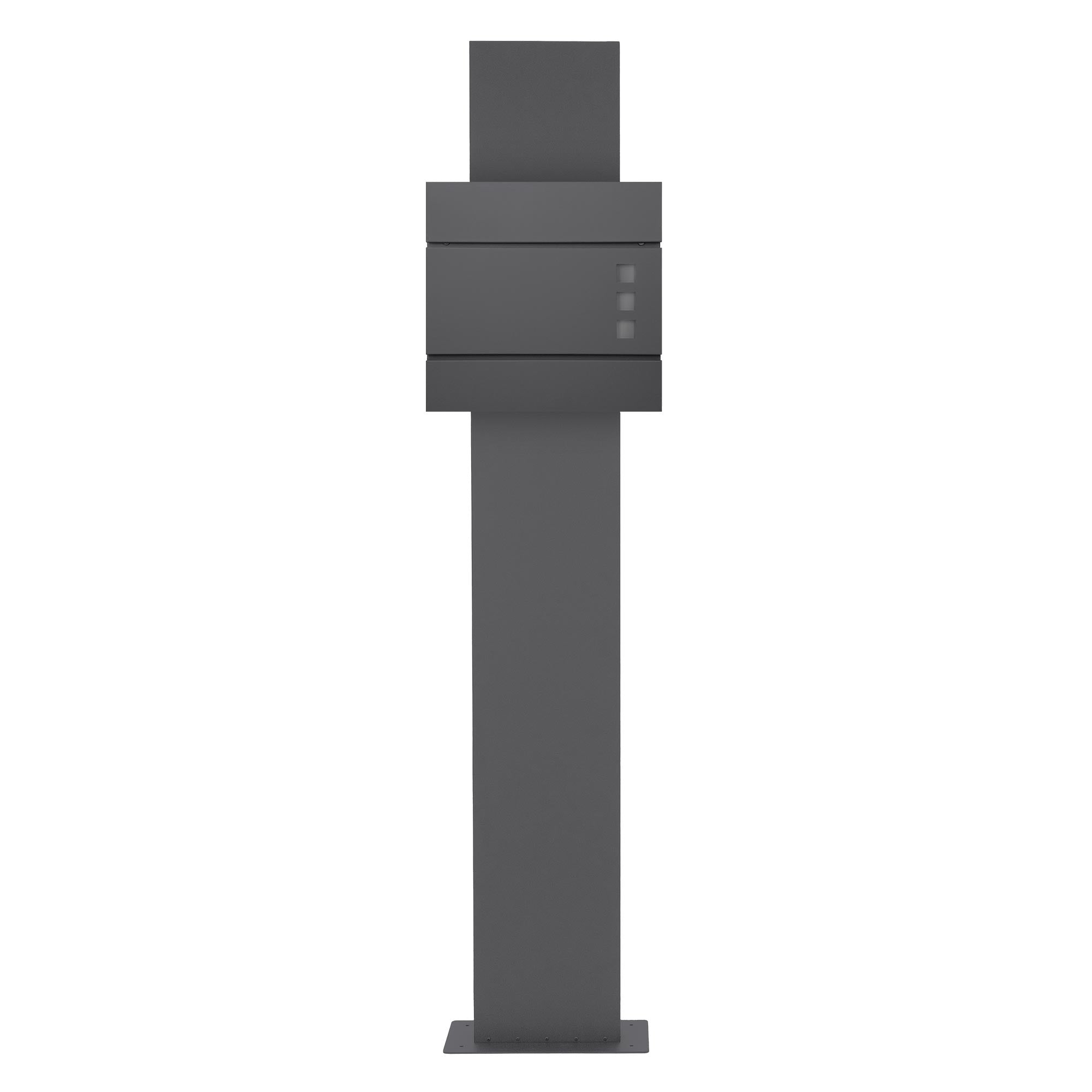 ECD Germany ML-Design boîte aux lettres sur pied 170 cm anthracite