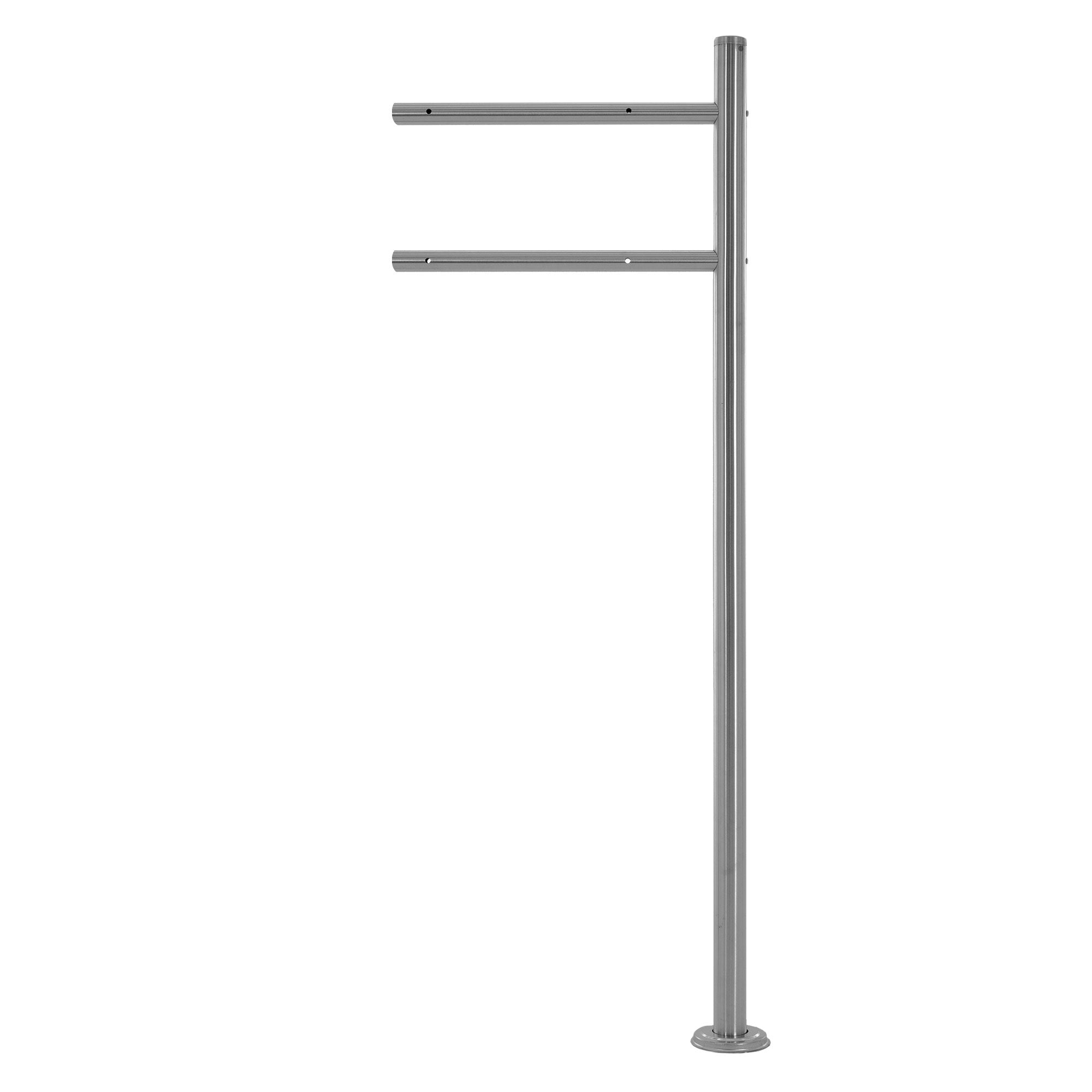 ECD Germany boîte aux lettres sur pied gris clair inox 37x37x11 cm
