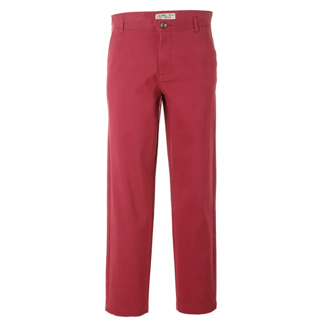 Stokomani Mode pantalon chino homme rouge taille 40