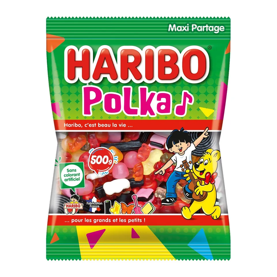 Haribo Polka sachet bonbons assortiment gourmand à offrir