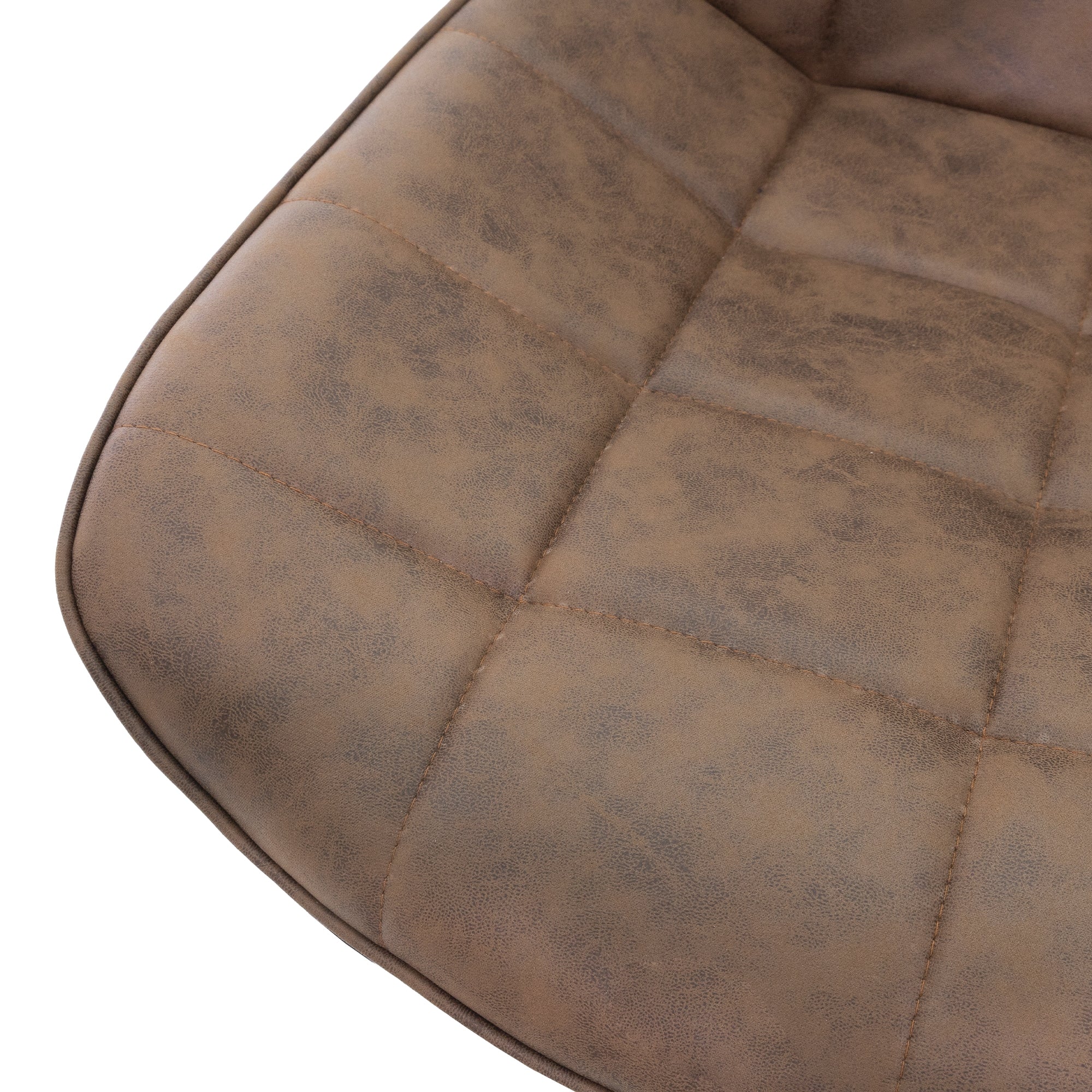 ML-Design Chaise bureau à roulettes marron simili cuir