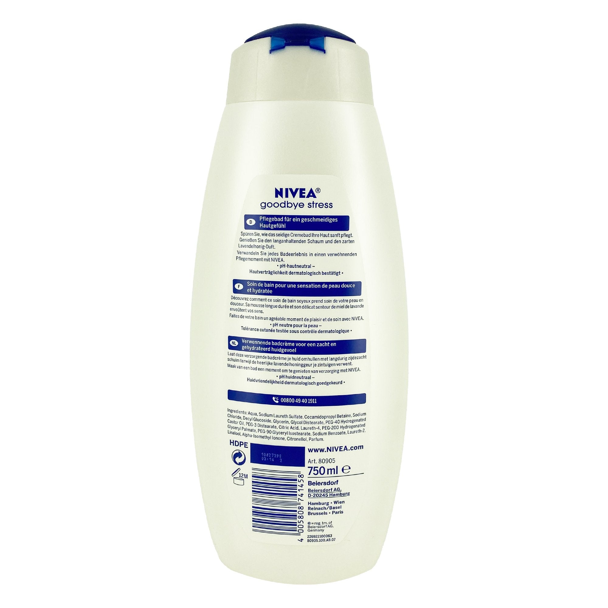 Nivea Goodbye Stress crème de douche miel lavande