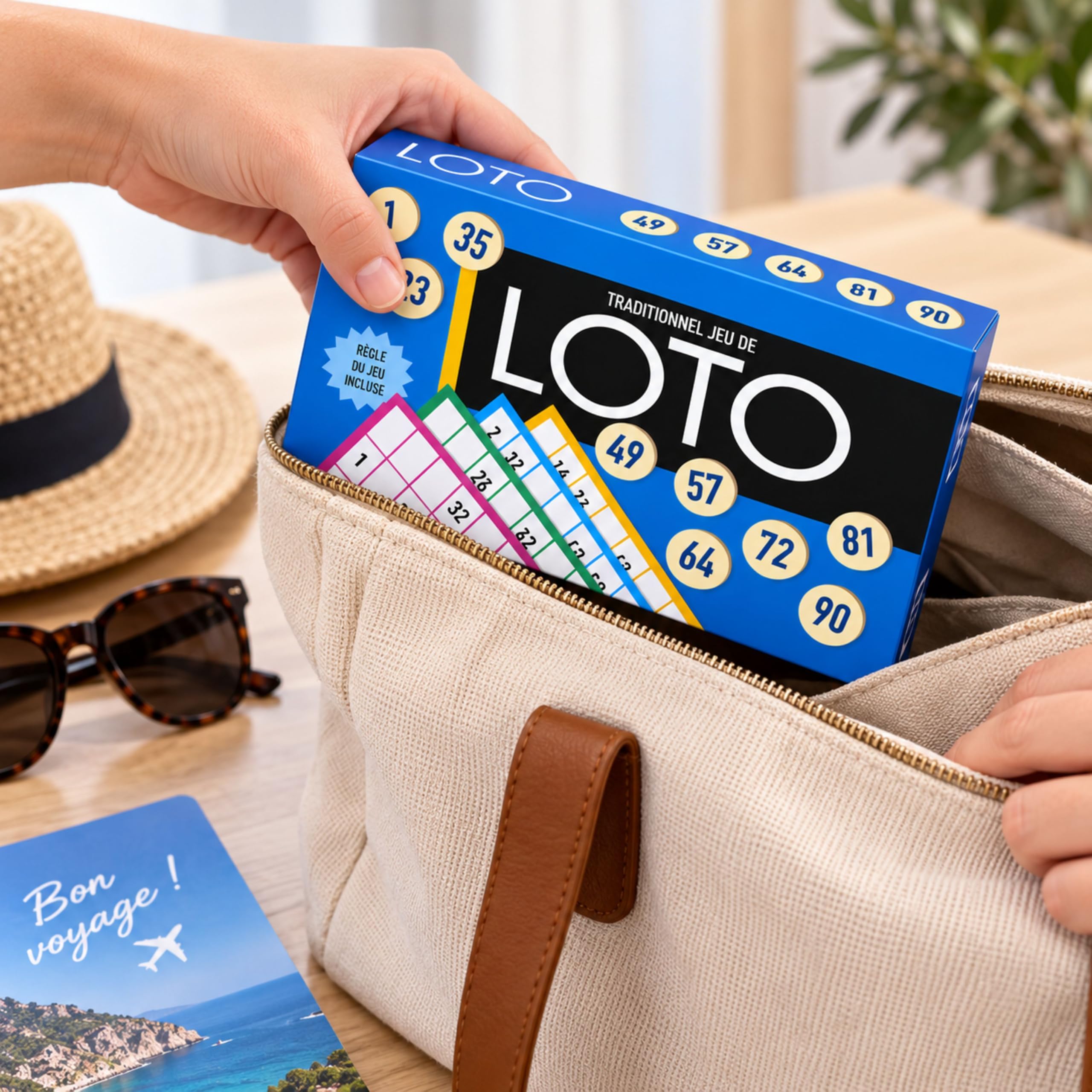 Shop-Story Loisirs jeu loto voyage 36 cartons 18x11cm