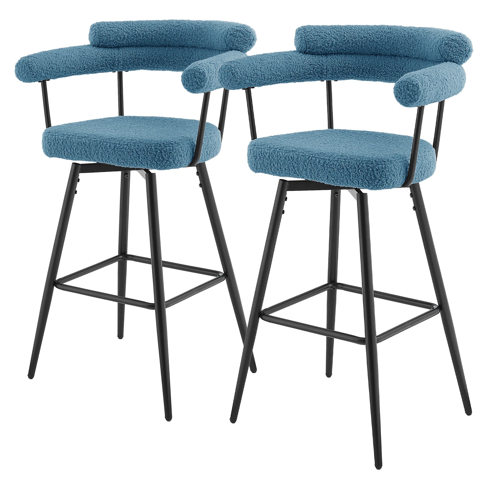 ECD Germany ML-Design tabouret de bar pivotant beige lot 2
