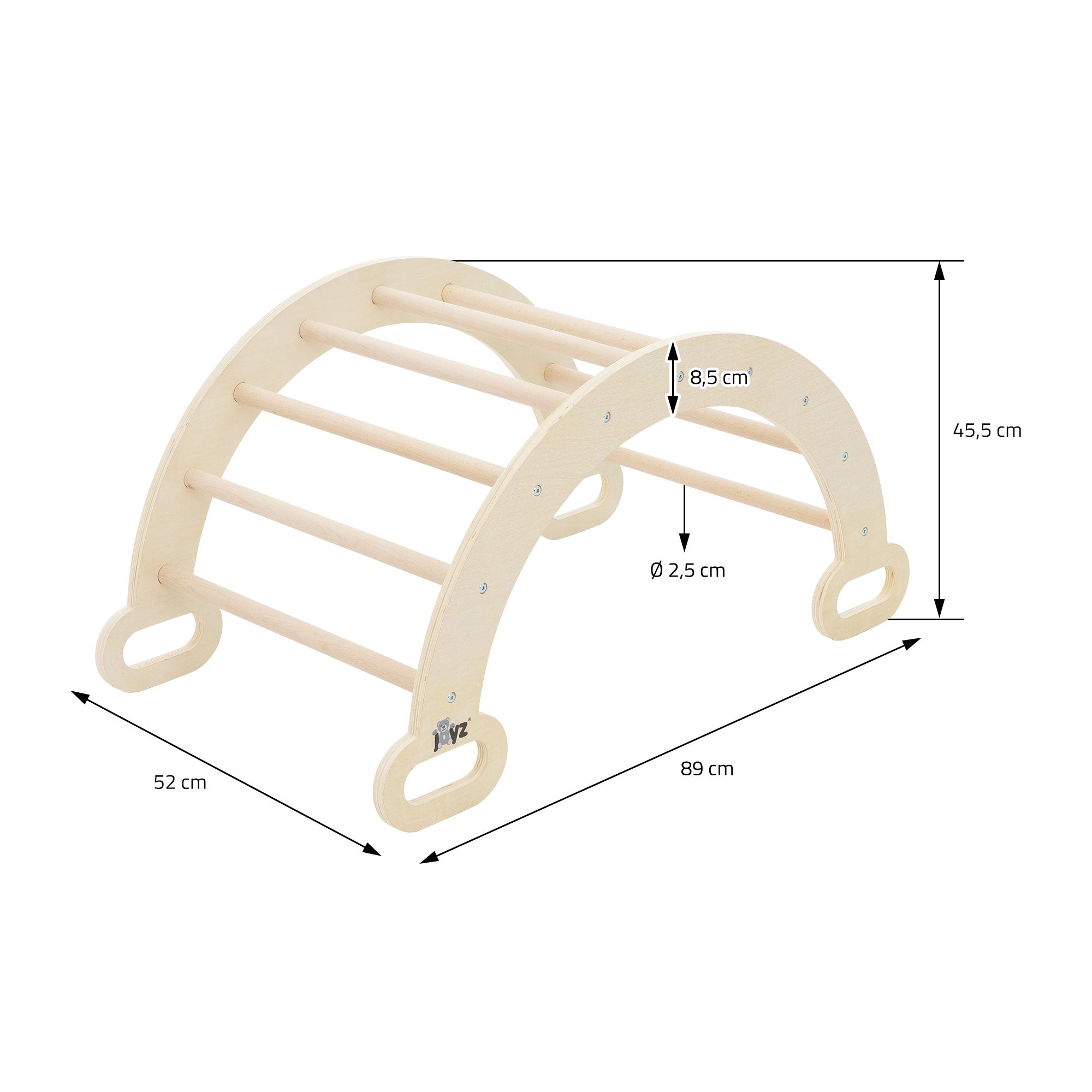 ECD Germany Kinder arche d'escalade bois 89x52x45,5 cm