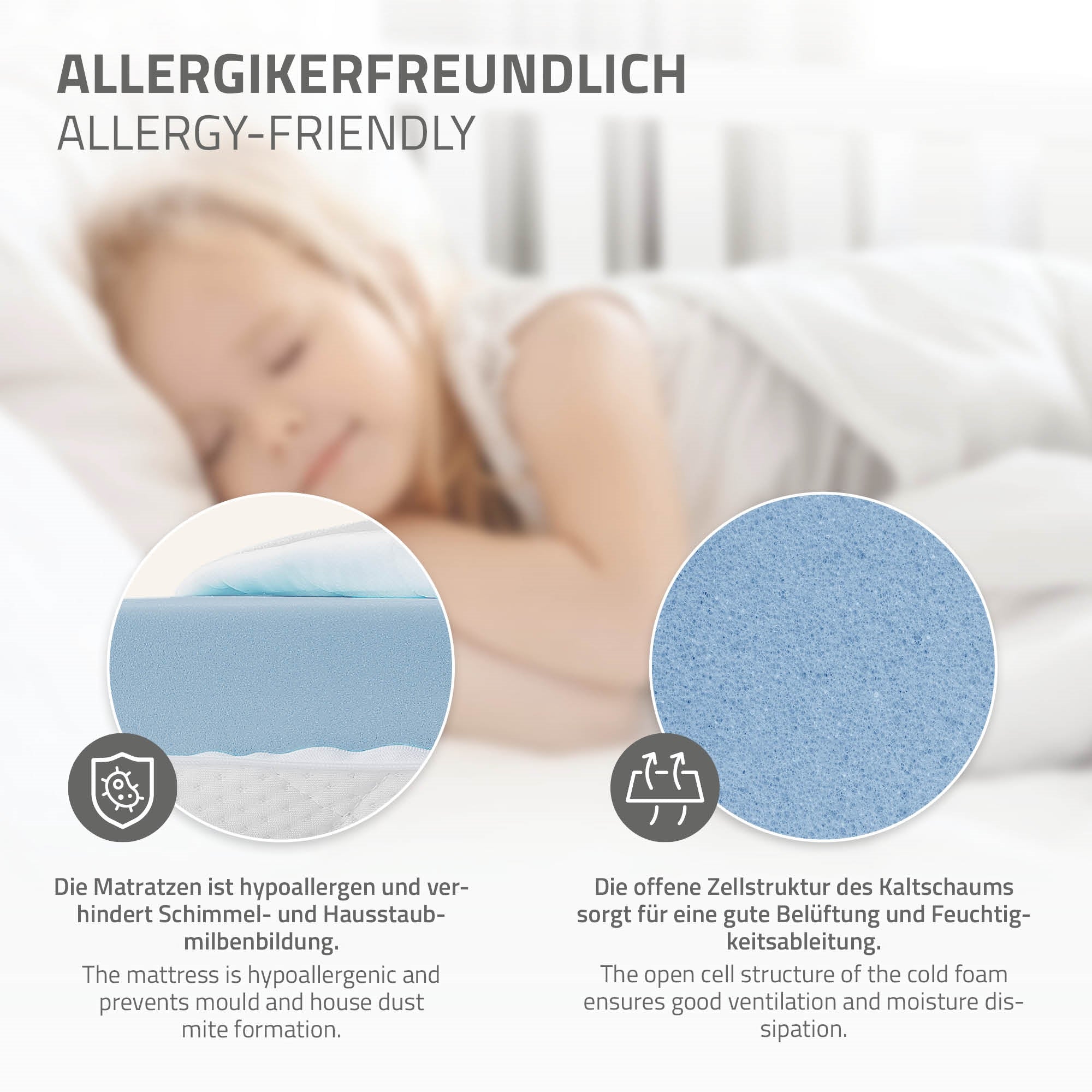 ECD Germany Kinder lit cabane 80x160 blanc pin avec matelas