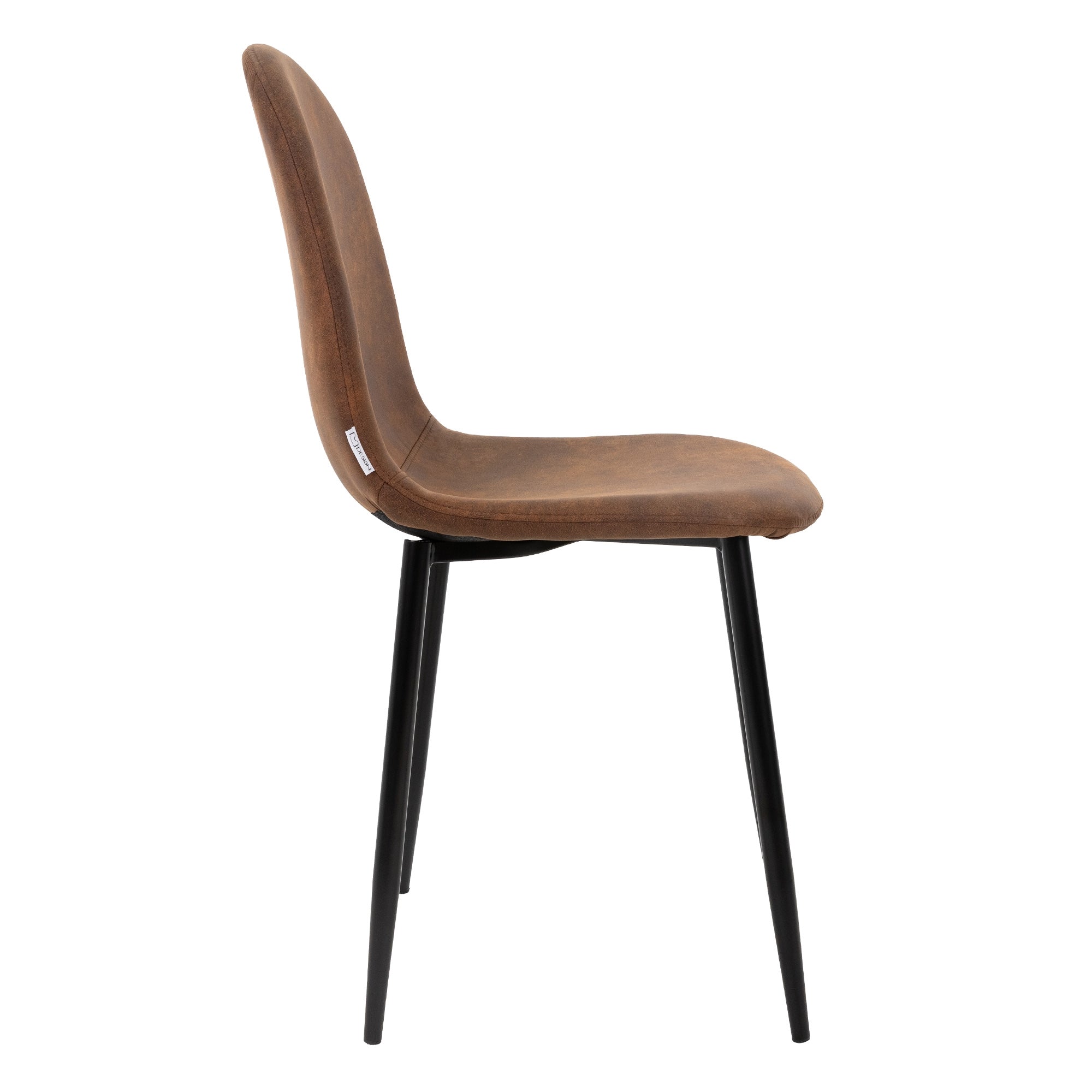 ECD Germany Möbel Lot 4 Chaises Salle à Manger Marron Simili