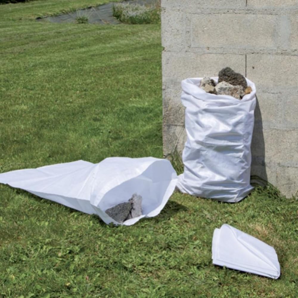 Shop-Story Rubbag lot 5 sacs 70 L blanc 30 kg polypropylène