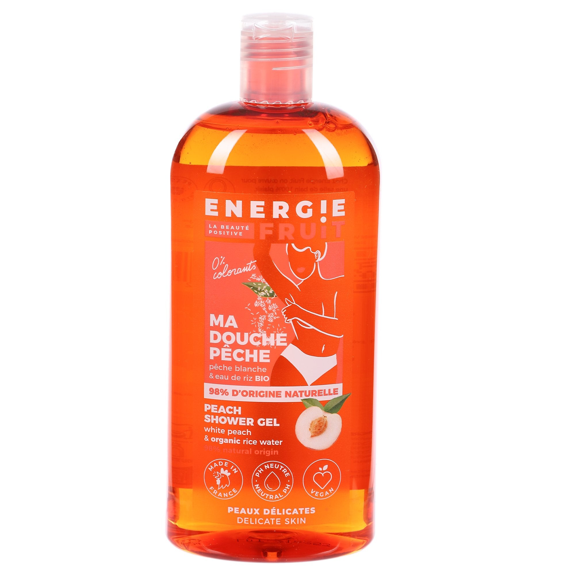 Stokomani Gel douche pêche blanche et eau de riz