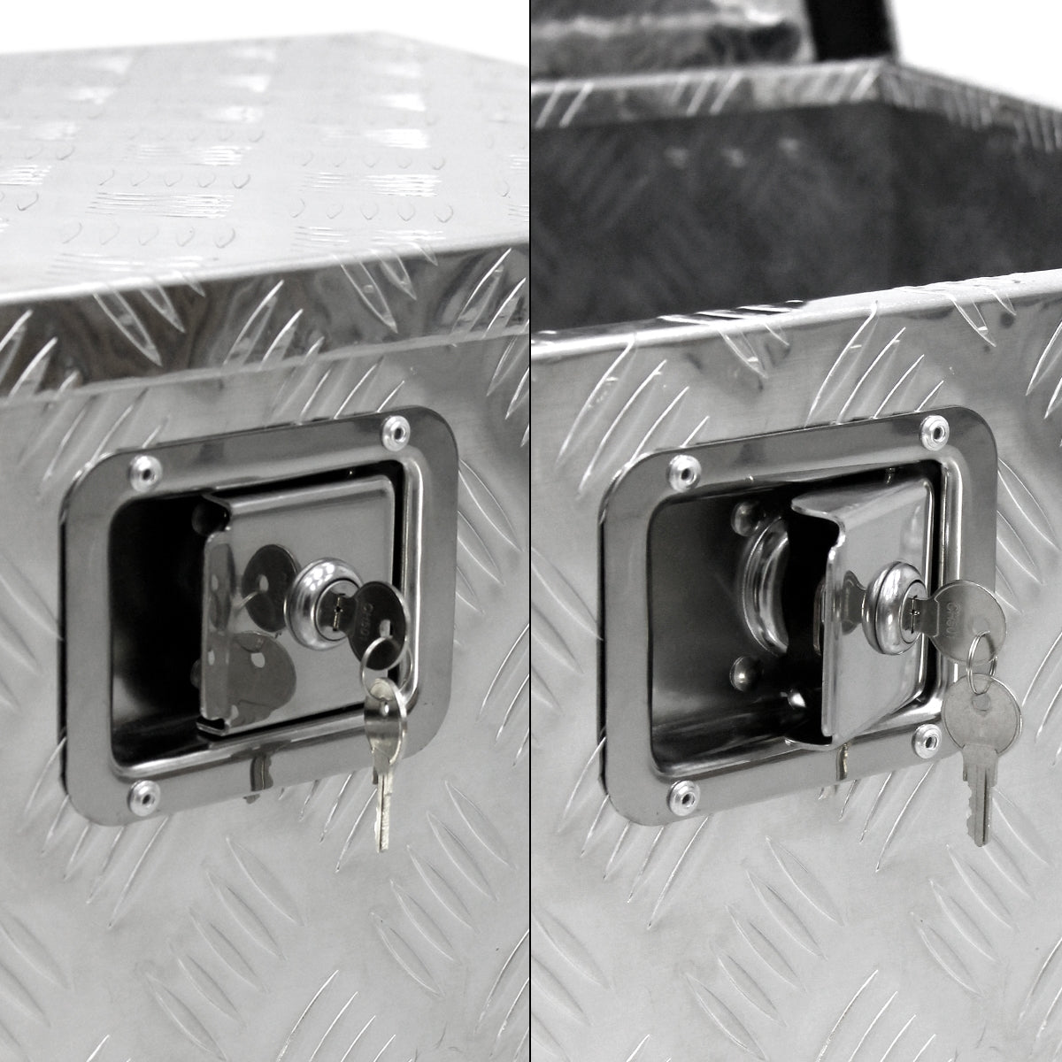 ECD Germany Werkstatt Caisse aluminium 82x50x47 cm 145 L verrouillable