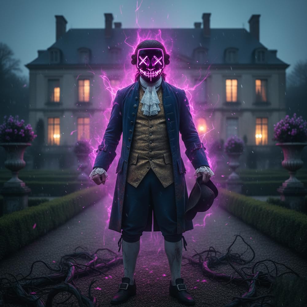 Shop-Story Nightmare Masque LED Fuchsia Halloween