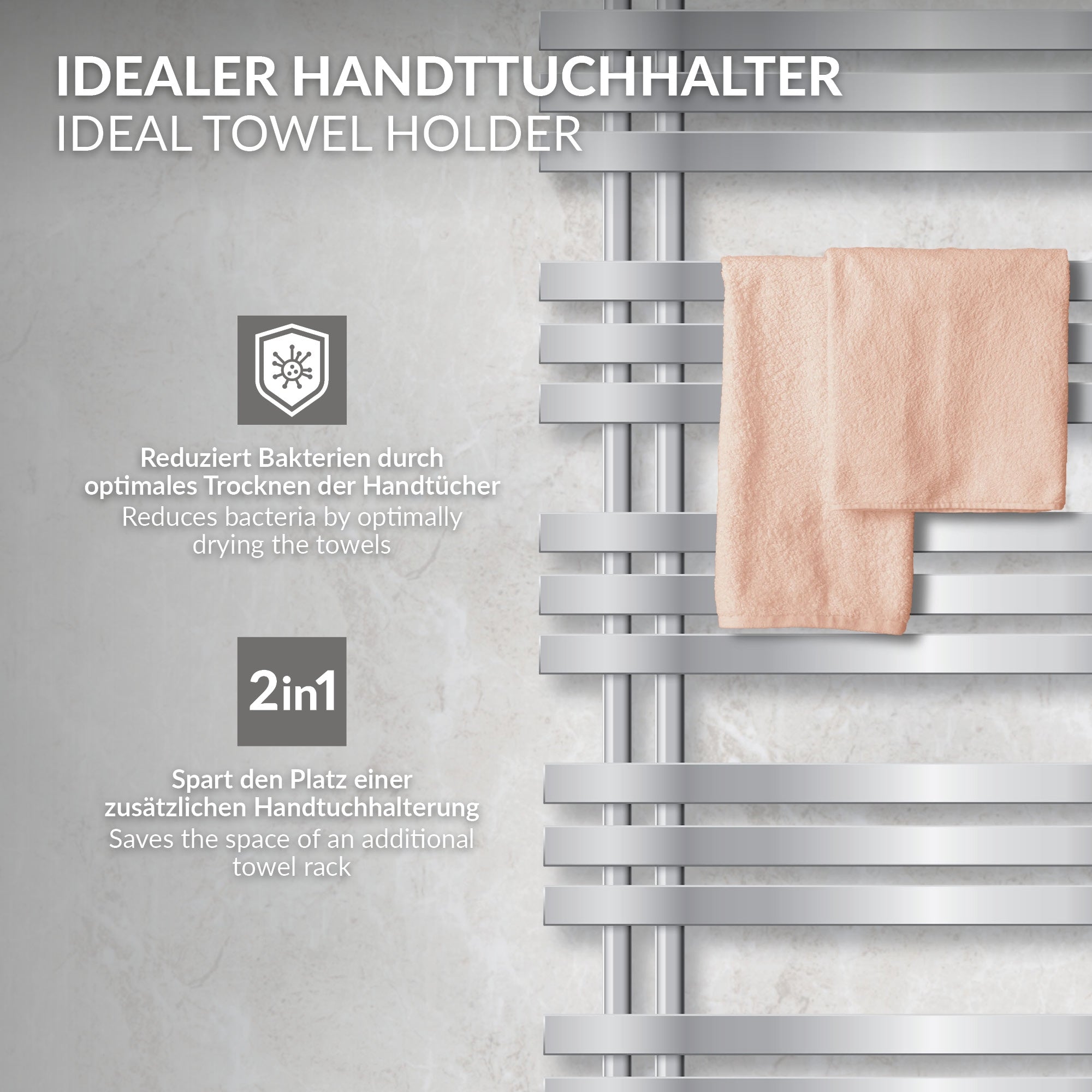 ECD Germany LuxeBath radiateur chromé 500x1200 1200W
