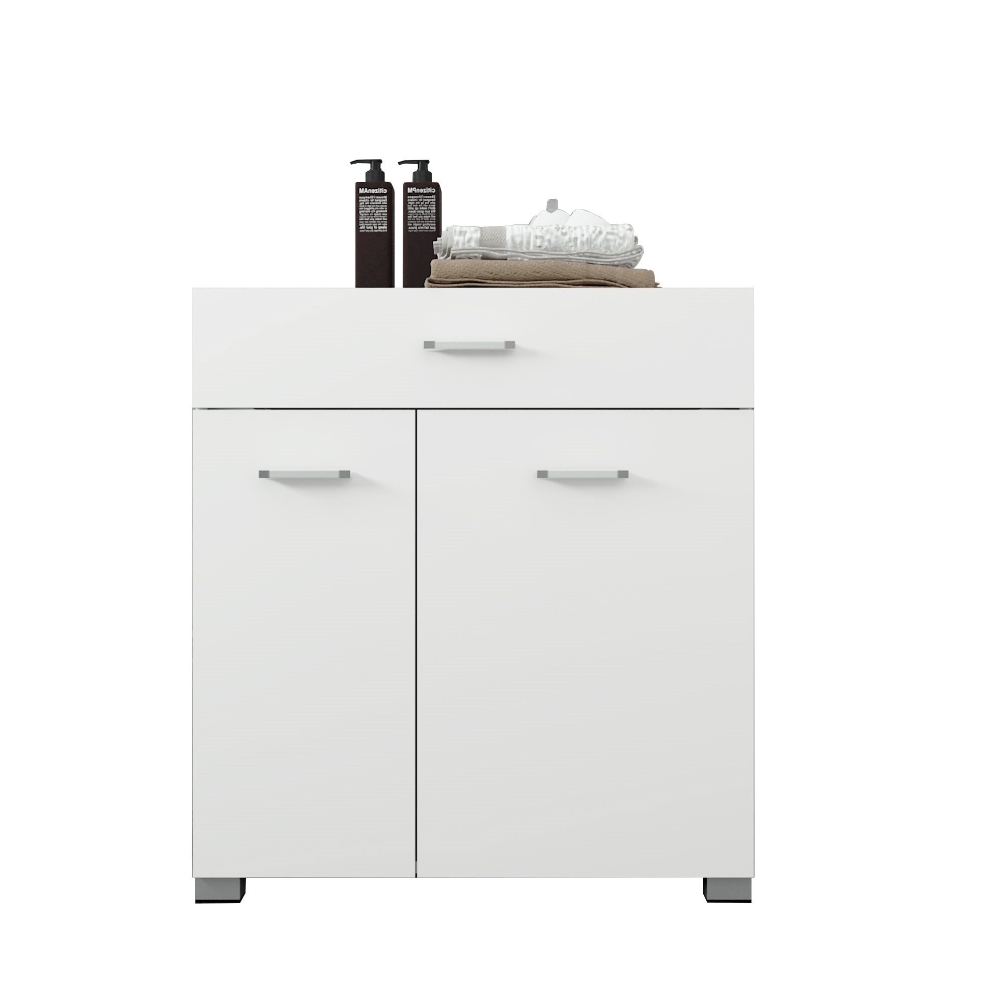 ML-Design meuble linge blanc MDF 75x78,5x45 cm avec tiroir