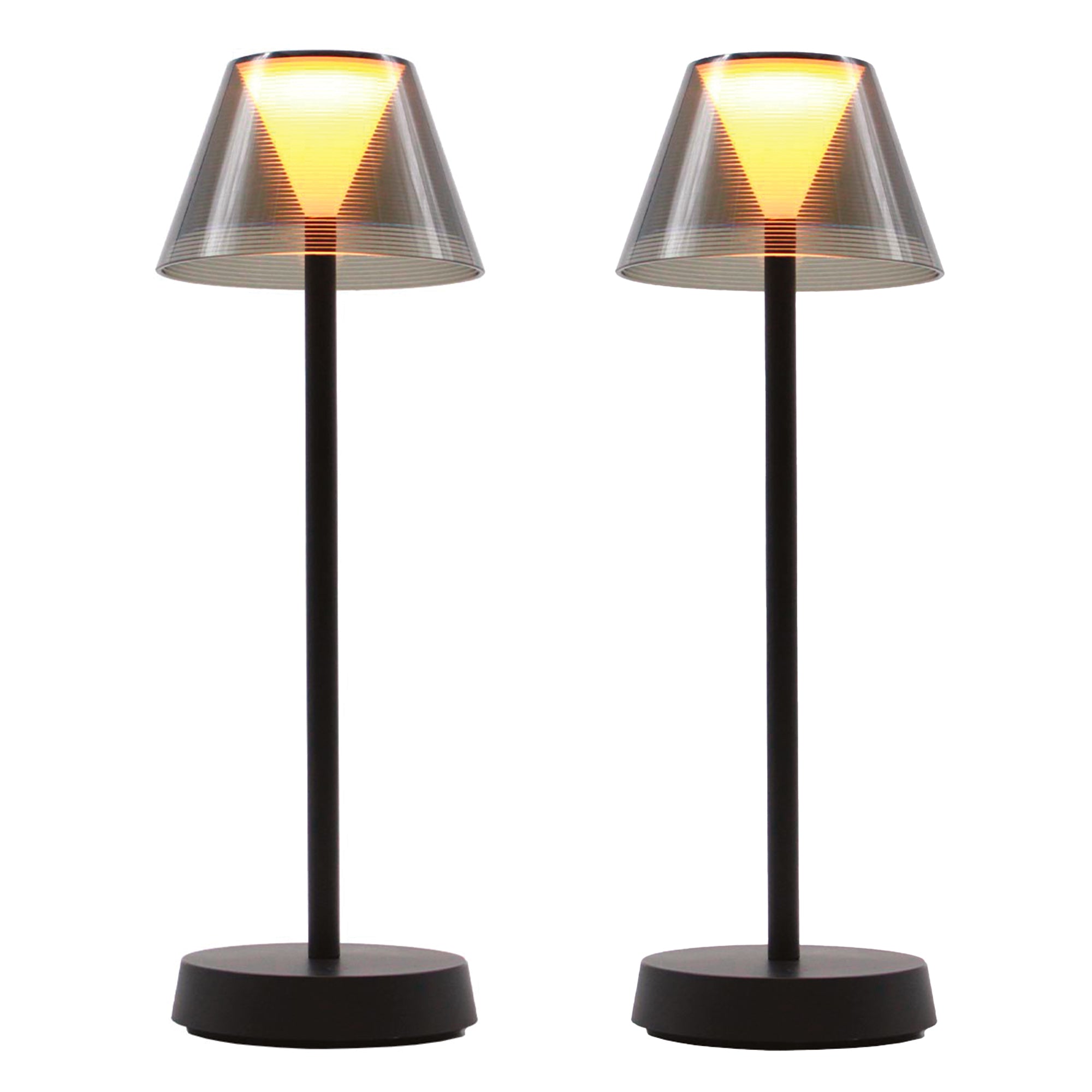Red Deco Beverly Black H34cm lampe sans fil lot 2 blanc chaud