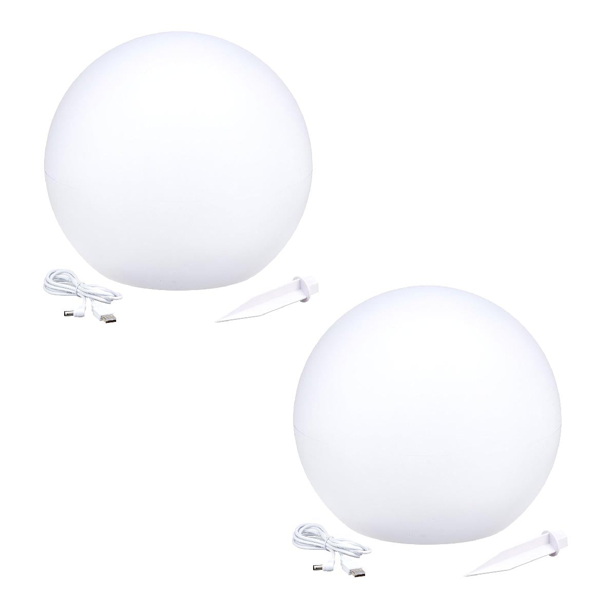 Red Deco Solsty boules solaires lot 2 flottantes Ø30cm RGB