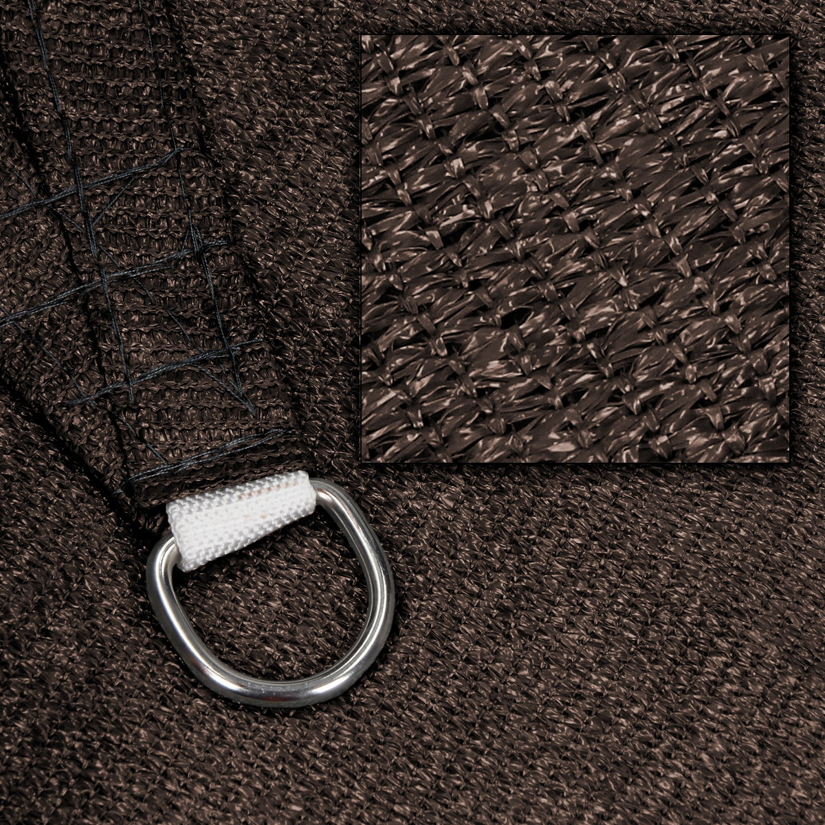 ECD Germany voile d’ombrage rectangulaire marron 4x6 m HDPE
