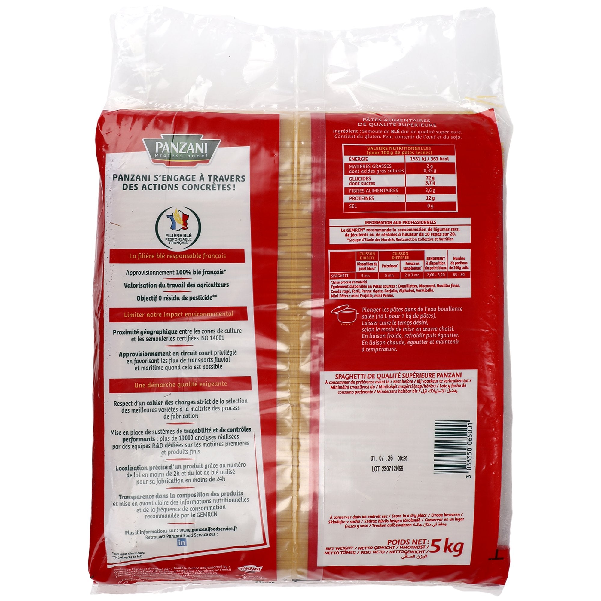 Stokomani Epicerie pates spaghetti 5 kg grand format