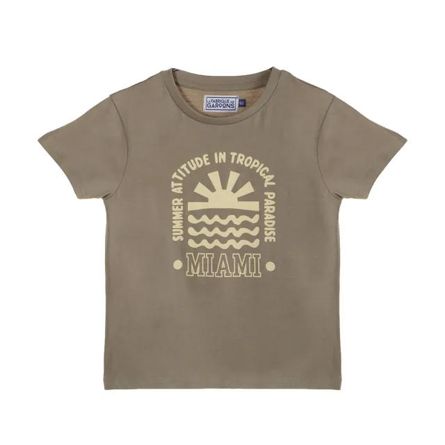 Stokomani Mode BASIC-ET-26 tee-shirt enfant kaki taille 03A