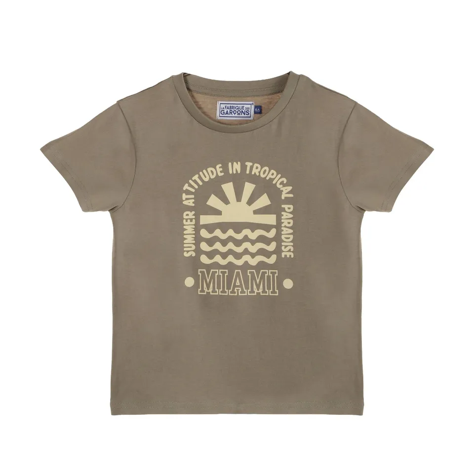 Stokomani Mode BASIC-ET-26 tee-shirt enfant kaki taille 03A