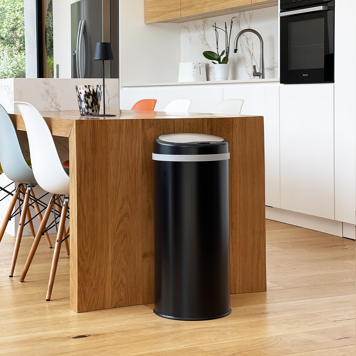 Red Deco Soho poubelle cuisine automatique 42 L noir mat inox