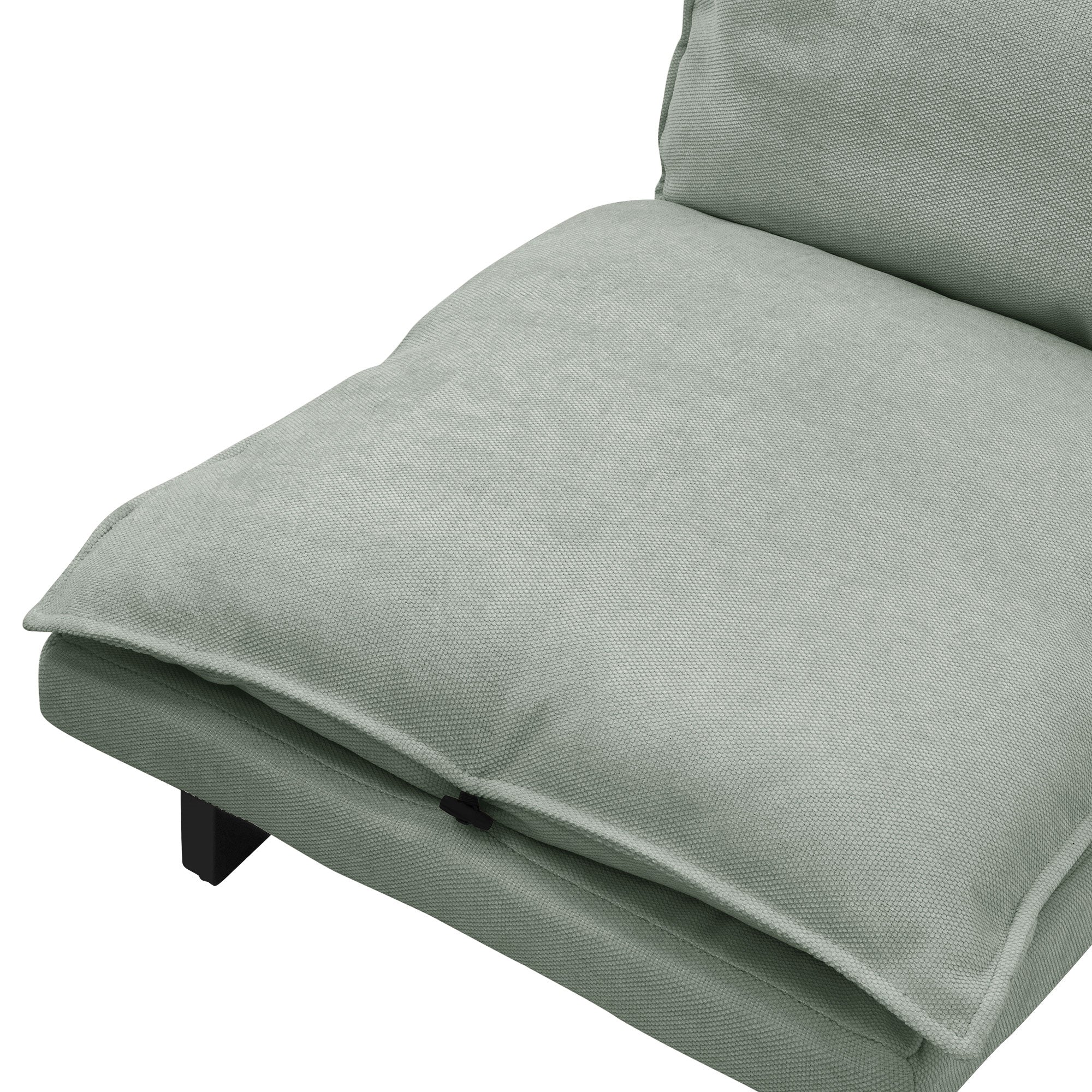 ECD Germany ML-Design Fauteuil de Sol Lin Gris-Vert Dossier