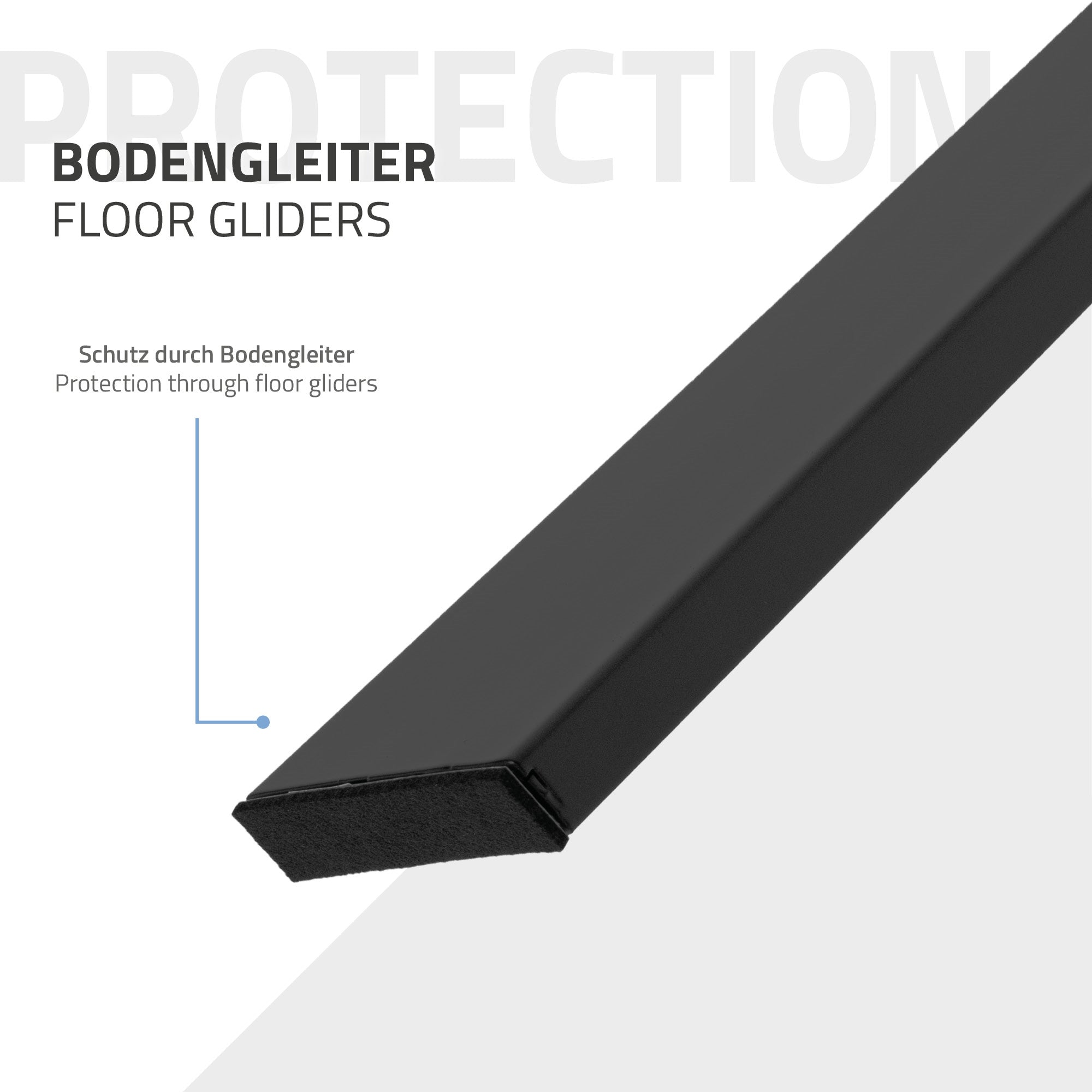 ECD Möbel Pied de table acier noir mat 75x72 cm lot 2