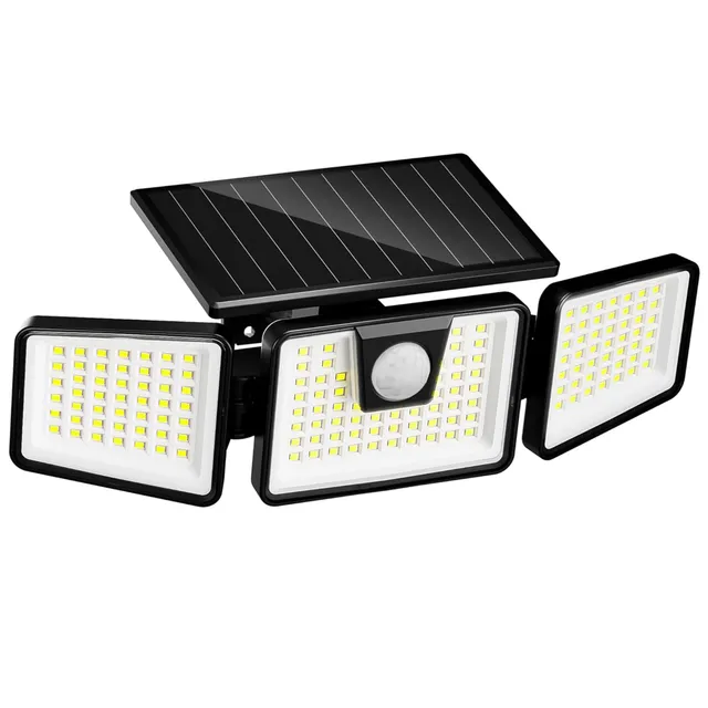 Red Deco Falcon spot solaire noir 3 têtes 1000 lm