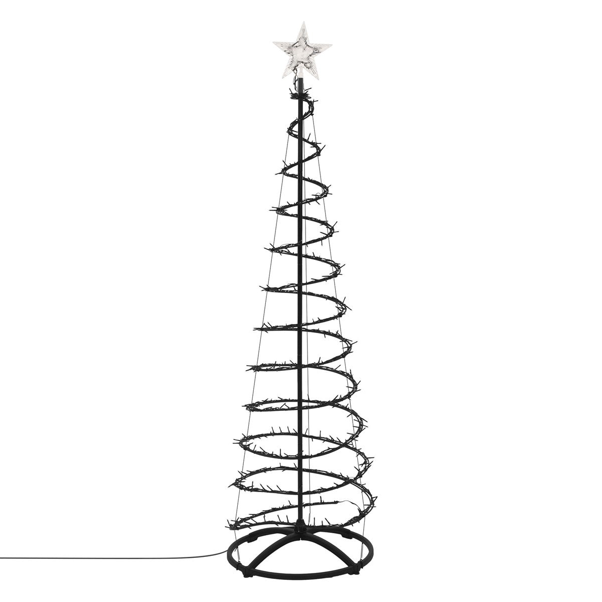 ECD Germany sapin LED blanc chaud 180 cm + étoile timer