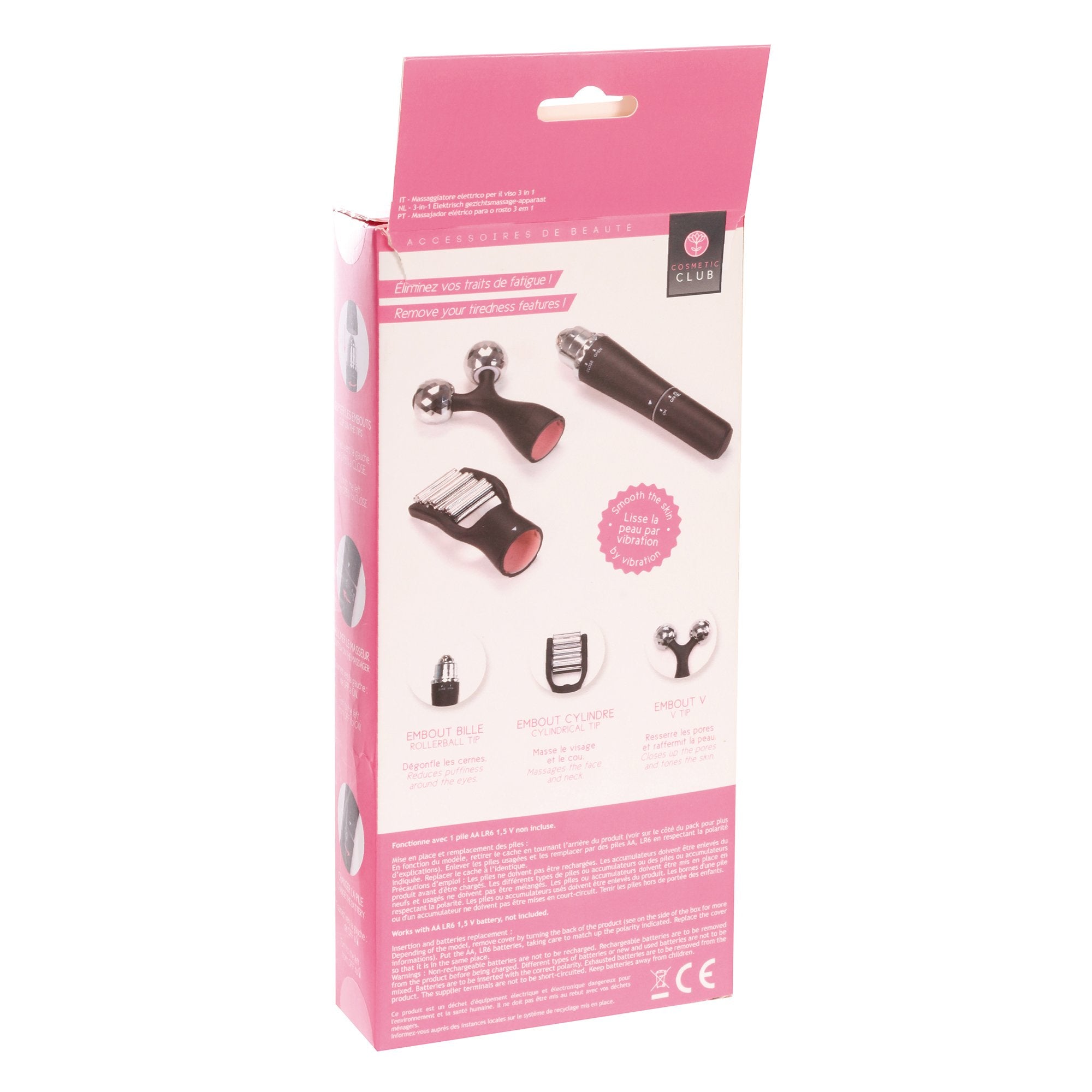 Stokomani mini masseur visage 3 en 1 éclat