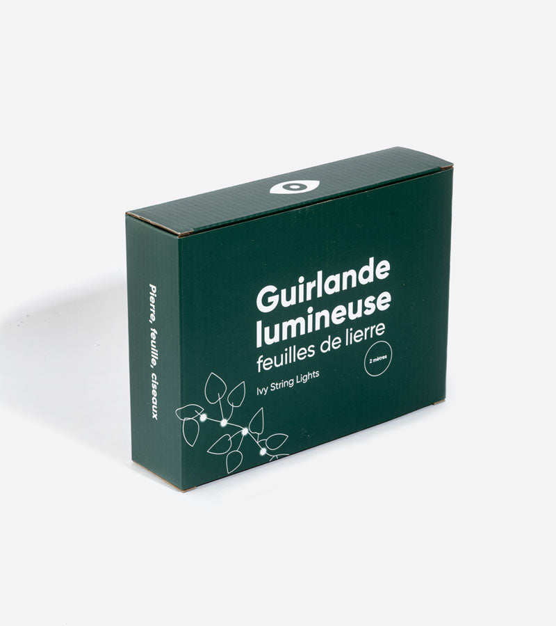 L'avant gardiste Déco guirlande lumineuse lierre 60 LED blanc