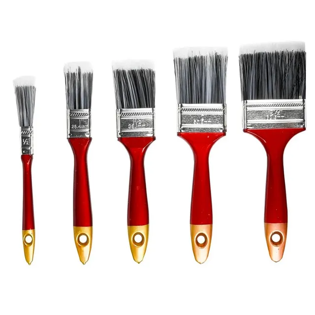 Shop-Story set 5 pinceaux plats synthétiques acrylique 12-63mm