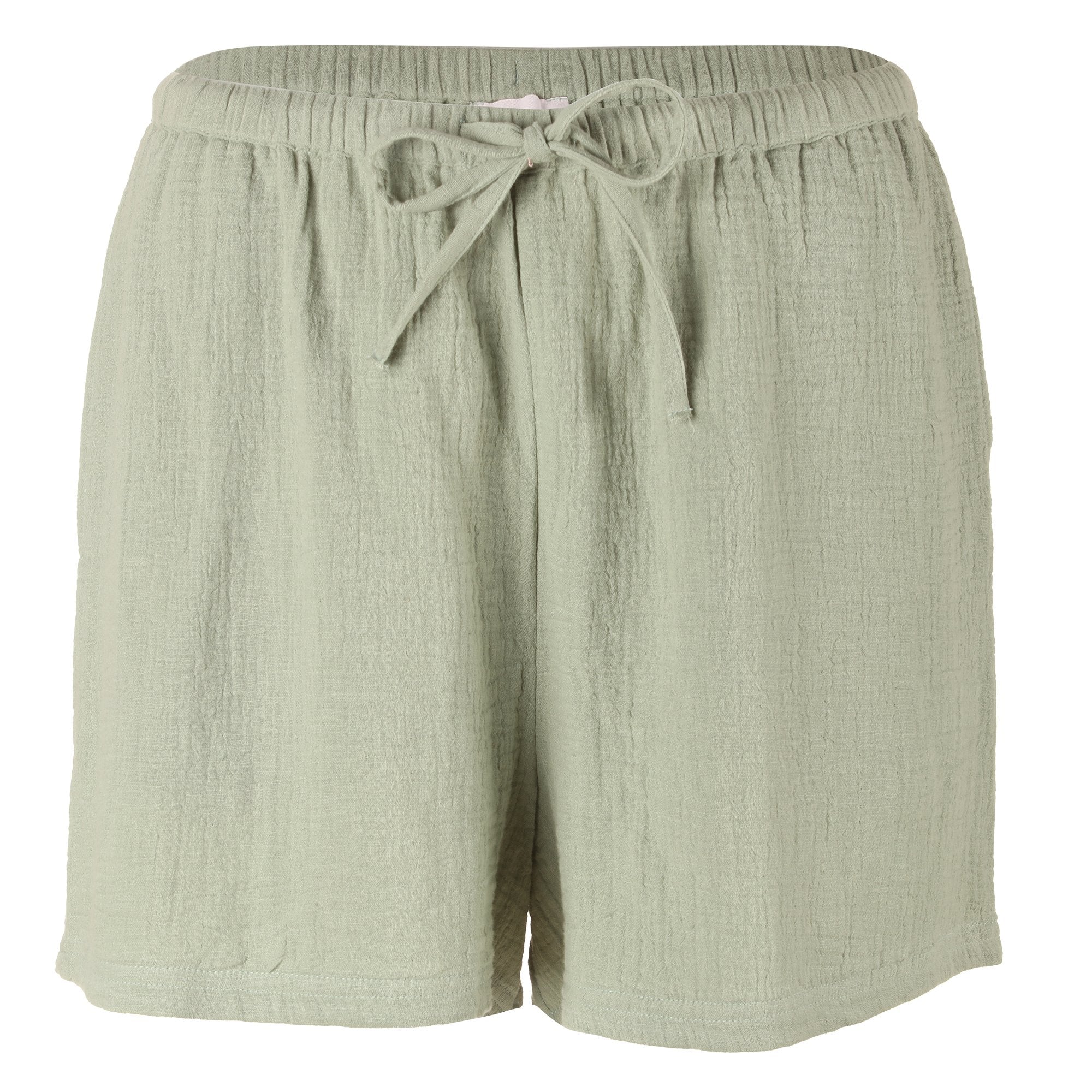 Stokomani short gaze de coton vert femme été