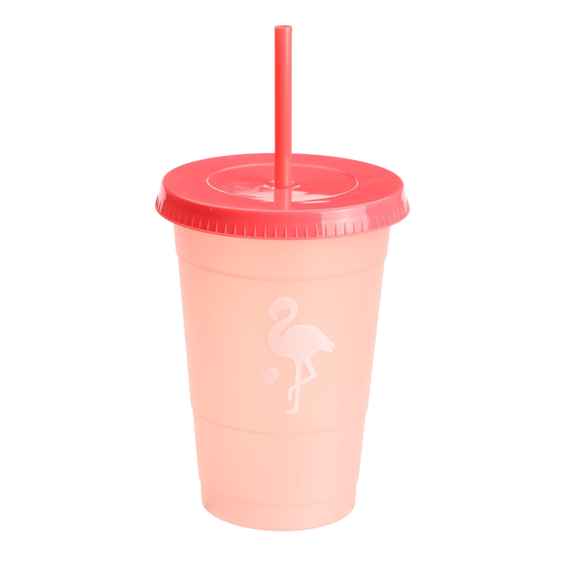 Stokomani Maison 4 gobelets paille rose changement couleur