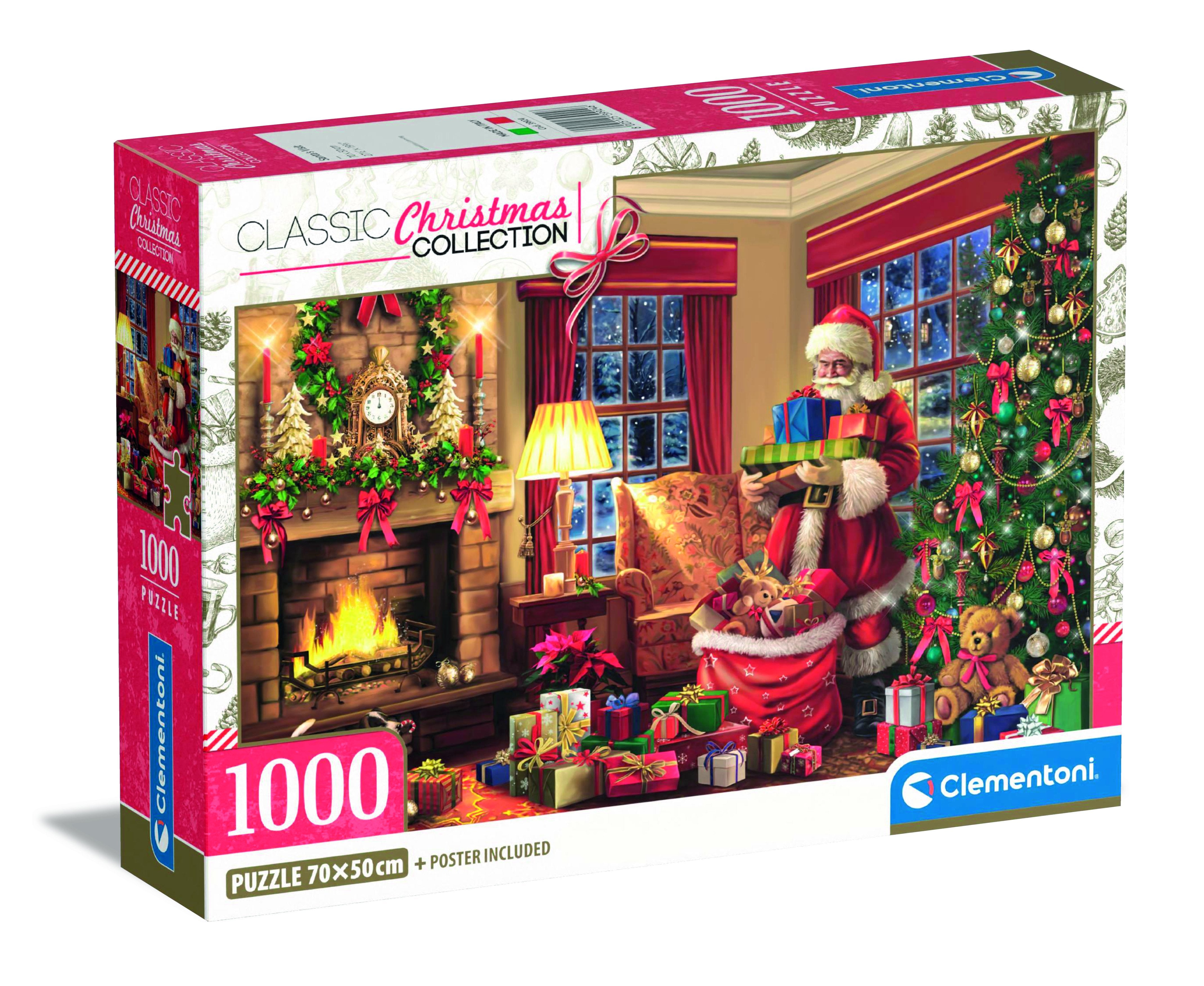 Clementoni La Visite du Père Noël puzzle 1000 pièces Noël