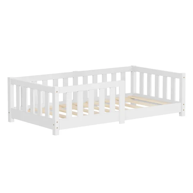 ECD Germany Kinder lit enfant 70x140 blanc avec barrière