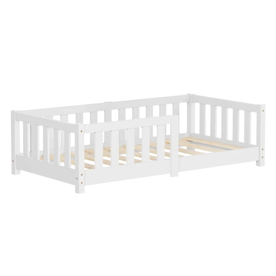 ECD Germany Kinder lit enfant 70x140 blanc avec barrière