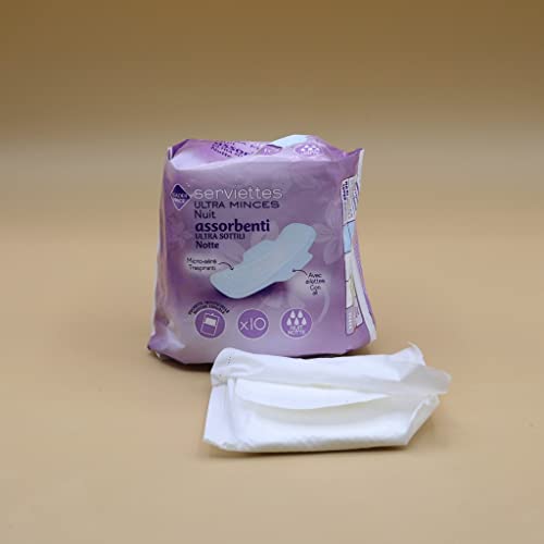 Leader Price Serviettes nuit ultra minces x10 absorbantes