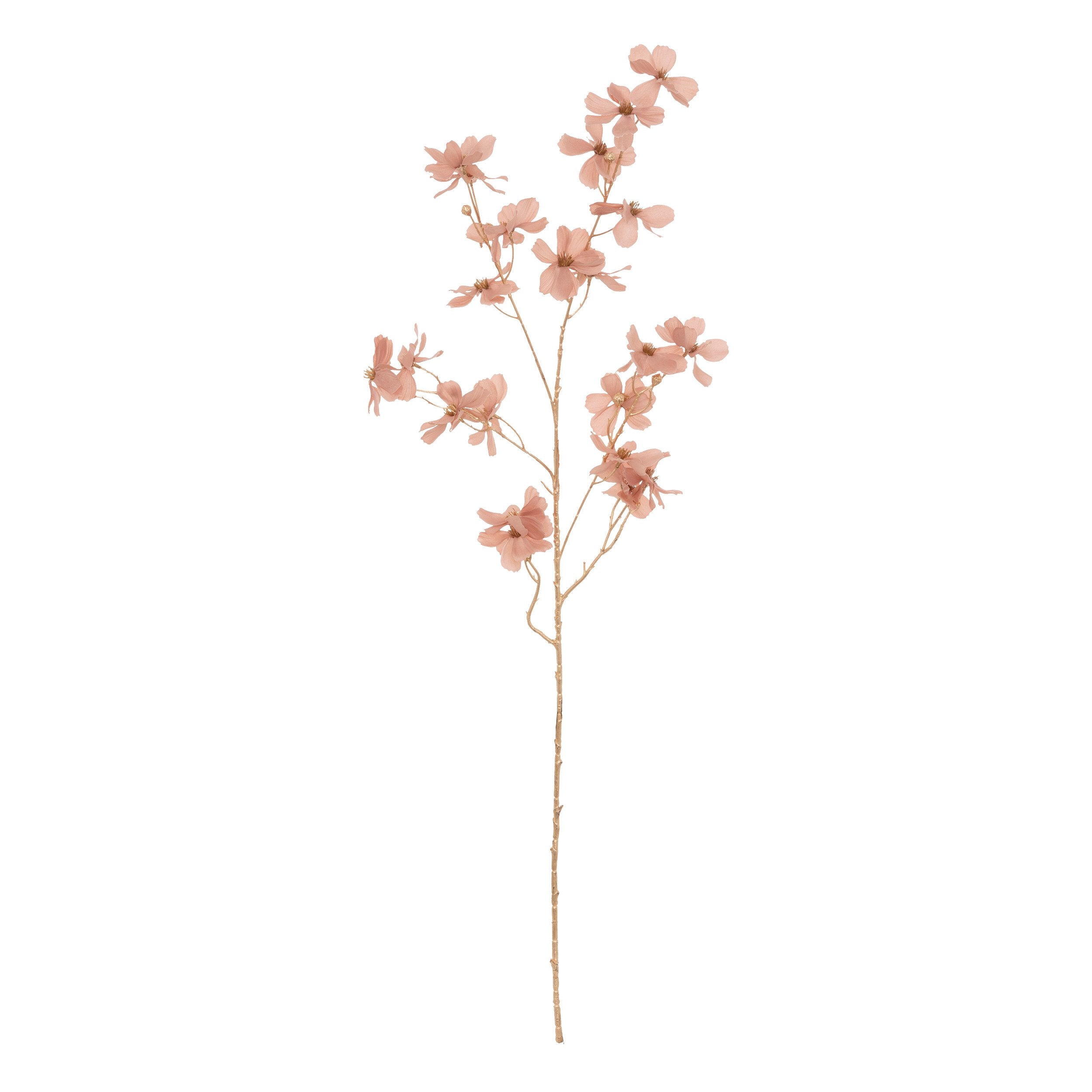 Atmosphera branche décorative multifleurs rose H. 92 cm