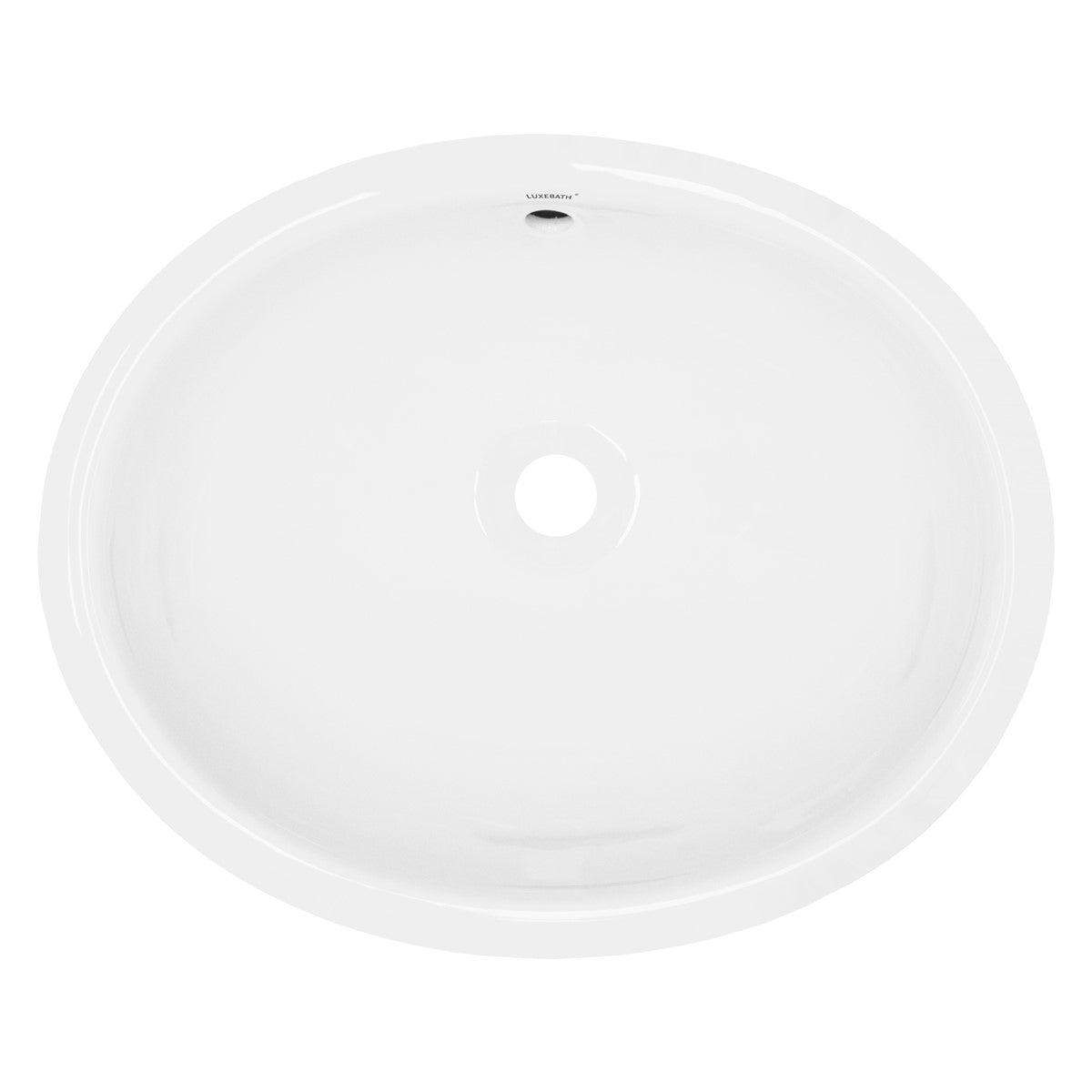 ECD Germany Sanitär LuxeBath lavabo ovale blanc 49 cm céramique